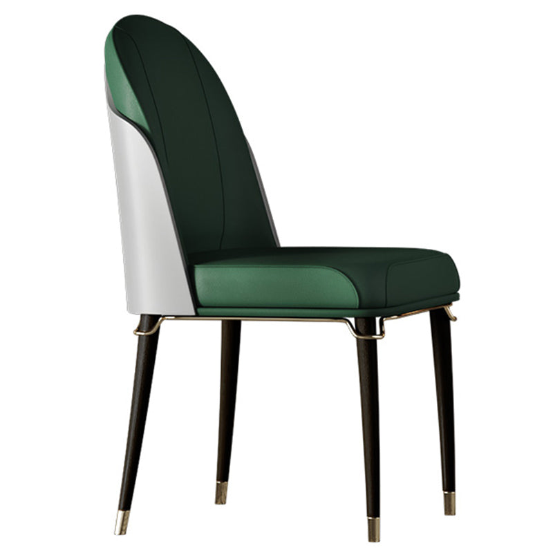 Contemporary Style Ash Wood Chairs Solid Back Side Dining Kitchen Chair Set Green 1 Piece Black Clearhalo ' kitchen&dining_furn' 'Dining Chairs' 'Dining Tables & Seating' 'dining_chair' 'furn' 'furn_dining_chair' 'Furniture' 'furniture_dining_chair' 'Kitchen & Dining Furniture' 'kitchen' 3741436