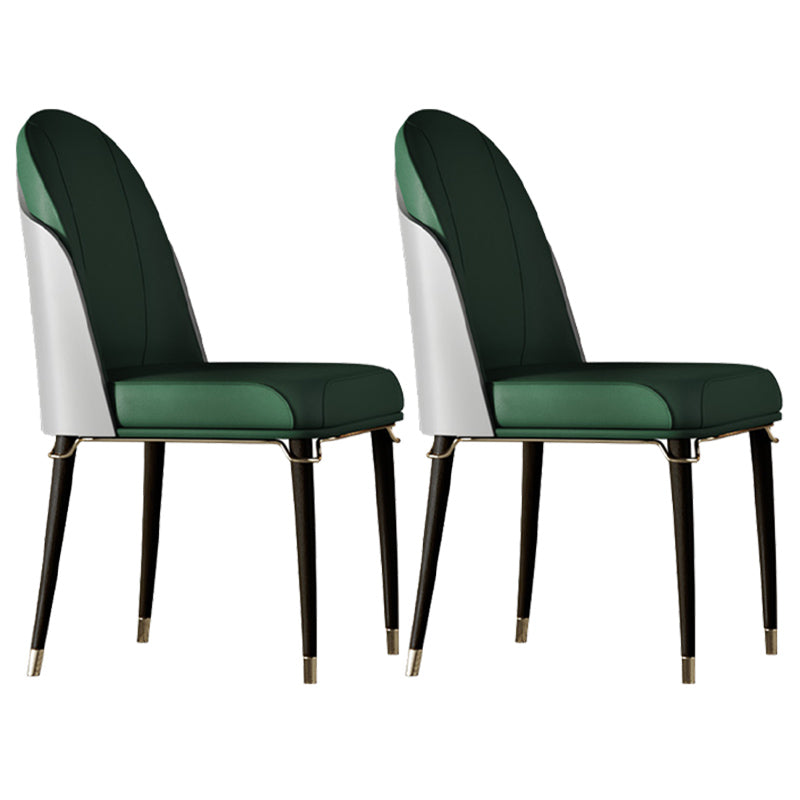 Contemporary Style Ash Wood Chairs Solid Back Side Dining Kitchen Chair Set Green 2 Piece Set Black Clearhalo ' kitchen&dining_furn' 'Dining Chairs' 'Dining Tables & Seating' 'dining_chair' 'furn' 'furn_dining_chair' 'Furniture' 'furniture_dining_chair' 'Kitchen & Dining Furniture' 'kitchen' 3741438