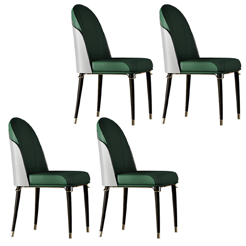 Contemporary Style Ash Wood Chairs Solid Back Side Dining Kitchen Chair Set Green 4 Piece Set Black Clearhalo ' kitchen&dining_furn' 'Dining Chairs' 'Dining Tables & Seating' 'dining_chair' 'furn' 'furn_dining_chair' 'Furniture' 'furniture_dining_chair' 'Kitchen & Dining Furniture' 'kitchen' 3741440