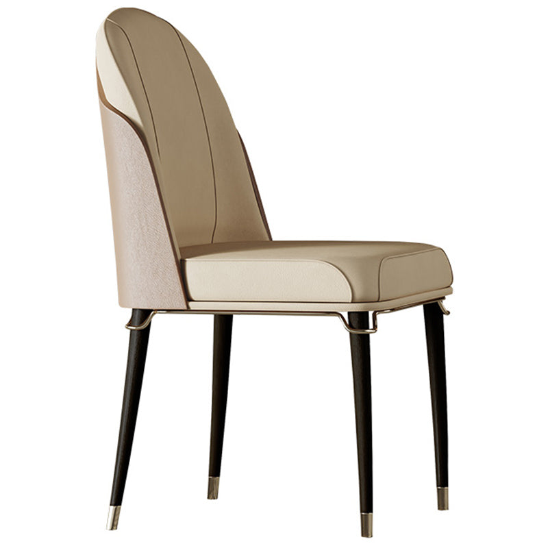 Contemporary Style Ash Wood Chairs Solid Back Side Dining Kitchen Chair Set Beige 1 Piece Black Clearhalo ' kitchen&dining_furn' 'Dining Chairs' 'Dining Tables & Seating' 'dining_chair' 'furn' 'furn_dining_chair' 'Furniture' 'furniture_dining_chair' 'Kitchen & Dining Furniture' 'kitchen' 3741443