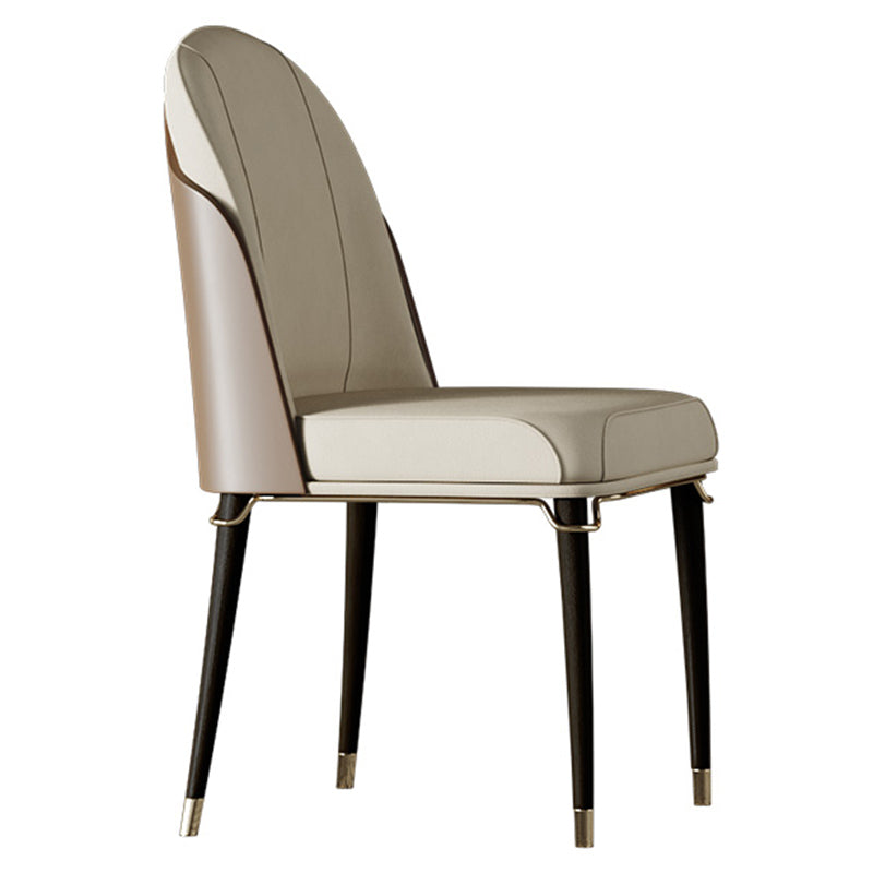 Contemporary Style Ash Wood Chairs Solid Back Side Dining Kitchen Chair Set Off-White 1 Piece Black Clearhalo ' kitchen&dining_furn' 'Dining Chairs' 'Dining Tables & Seating' 'dining_chair' 'furn' 'furn_dining_chair' 'Furniture' 'furniture_dining_chair' 'Kitchen & Dining Furniture' 'kitchen' 3741450