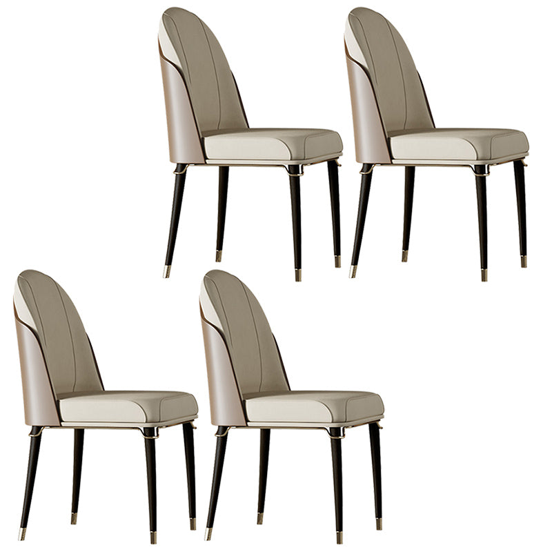 Contemporary Style Ash Wood Chairs Solid Back Side Dining Kitchen Chair Set Off-White 4 Piece Set Black Clearhalo ' kitchen&dining_furn' 'Dining Chairs' 'Dining Tables & Seating' 'dining_chair' 'furn' 'furn_dining_chair' 'Furniture' 'furniture_dining_chair' 'Kitchen & Dining Furniture' 'kitchen' 3741452