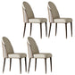 Contemporary Style Ash Wood Chairs Solid Back Side Dining Kitchen Chair Set Off-White 4 Piece Set Walnut Clearhalo ' kitchen&dining_furn' 'Dining Chairs' 'Dining Tables & Seating' 'dining_chair' 'furn' 'furn_dining_chair' 'Furniture' 'furniture_dining_chair' 'Kitchen & Dining Furniture' 'kitchen' 3741455