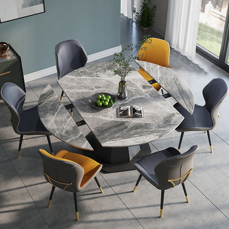 Scandinavian Style Wingback Side Chair Leather Dining Armless Chairs for Kitchen Clearhalo ' kitchen&dining_furn' 'Dining Chairs' 'Dining Tables & Seating' 'dining_chair' 'furn' 'furn_dining_chair' 'Furniture' 'furniture_dining_chair' 'Kitchen & Dining Furniture' 'kitchen' 3741471