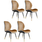 Scandinavian Style Wingback Side Chair Leather Dining Armless Chairs for Kitchen Coffee 4 Piece Set Clearhalo ' kitchen&dining_furn' 'Dining Chairs' 'Dining Tables & Seating' 'dining_chair' 'furn' 'furn_dining_chair' 'Furniture' 'furniture_dining_chair' 'Kitchen & Dining Furniture' 'kitchen' 3741472
