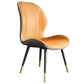 Scandinavian Style Wingback Side Chair Leather Dining Armless Chairs for Kitchen Orange 1 Piece Clearhalo ' kitchen&dining_furn' 'Dining Chairs' 'Dining Tables & Seating' 'dining_chair' 'furn' 'furn_dining_chair' 'Furniture' 'furniture_dining_chair' 'Kitchen & Dining Furniture' 'kitchen' 3741474