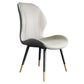 Scandinavian Style Wingback Side Chair Leather Dining Armless Chairs for Kitchen White 1 Piece Clearhalo ' kitchen&dining_furn' 'Dining Chairs' 'Dining Tables & Seating' 'dining_chair' 'furn' 'furn_dining_chair' 'Furniture' 'furniture_dining_chair' 'Kitchen & Dining Furniture' 'kitchen' 3741485