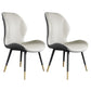 Scandinavian Style Wingback Side Chair Leather Dining Armless Chairs for Kitchen White 2 Piece Set Clearhalo ' kitchen&dining_furn' 'Dining Chairs' 'Dining Tables & Seating' 'dining_chair' 'furn' 'furn_dining_chair' 'Furniture' 'furniture_dining_chair' 'Kitchen & Dining Furniture' 'kitchen' 3741486
