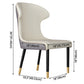 Scandinavian Style Wingback Side Chair Leather Dining Armless Chairs for Home Use Clearhalo ' kitchen&dining_furn' 'Dining Chairs' 'Dining Tables & Seating' 'dining_chair' 'furn' 'furn_dining_chair' 'Furniture' 'furniture_dining_chair' 'Kitchen & Dining Furniture' 'kitchen' 3741505