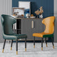 Scandinavian Style Wingback Side Chair Leather Dining Armless Chairs for Home Use Clearhalo ' kitchen&dining_furn' 'Dining Chairs' 'Dining Tables & Seating' 'dining_chair' 'furn' 'furn_dining_chair' 'Furniture' 'furniture_dining_chair' 'Kitchen & Dining Furniture' 'kitchen' 3741509