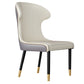 Scandinavian Style Wingback Side Chair Leather Dining Armless Chairs for Home Use White 1 Piece Clearhalo ' kitchen&dining_furn' 'Dining Chairs' 'Dining Tables & Seating' 'dining_chair' 'furn' 'furn_dining_chair' 'Furniture' 'furniture_dining_chair' 'Kitchen & Dining Furniture' 'kitchen' 3741510