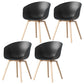 Contemporary Style Dining Room Chairs Kitchen Arm Chairs with Wooden Legs Black Natural Wood Set of 4 Clearhalo ' kitchen&dining_furn' 'Dining Chairs' 'Dining Tables & Seating' 'dining_chair' 'Furniture' 'furniture_dining_chair' 'Kitchen & Dining Furniture' 'kitchen' 3741522