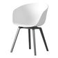 Contemporary Style Dining Room Chairs Kitchen Arm Chairs with Wooden Legs White Black 1 Piece Clearhalo ' kitchen&dining_furn' 'Dining Chairs' 'Dining Tables & Seating' 'dining_chair' 'Furniture' 'furniture_dining_chair' 'Kitchen & Dining Furniture' 'kitchen' 3741529