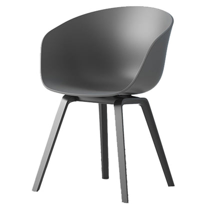 Contemporary Style Dining Room Chairs Kitchen Arm Chairs with Wooden Legs Grey Black 1 Piece Clearhalo ' kitchen&dining_furn' 'Dining Chairs' 'Dining Tables & Seating' 'dining_chair' 'Furniture' 'furniture_dining_chair' 'Kitchen & Dining Furniture' 'kitchen' 3741535