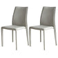 Scandinavian Style Solid Back Dining Chairs Leather Dining Armless Side Chairs Light Gray 2 Piece Set Clearhalo ' kitchen&dining_furn' 'Dining Chairs' 'Dining Tables & Seating' 'dining_chair' 'furn' 'furn_dining_chair' 'Furniture' 'furniture_dining_chair' 'Kitchen & Dining Furniture' 'kitchen' 3741556