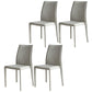 Scandinavian Style Solid Back Dining Chairs Leather Dining Armless Side Chairs Light Gray 4 Piece Set Clearhalo ' kitchen&dining_furn' 'Dining Chairs' 'Dining Tables & Seating' 'dining_chair' 'furn' 'furn_dining_chair' 'Furniture' 'furniture_dining_chair' 'Kitchen & Dining Furniture' 'kitchen' 3741558