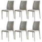 Scandinavian Style Solid Back Dining Chairs Leather Dining Armless Side Chairs Light Gray 6 Piece Set Clearhalo ' kitchen&dining_furn' 'Dining Chairs' 'Dining Tables & Seating' 'dining_chair' 'furn' 'furn_dining_chair' 'Furniture' 'furniture_dining_chair' 'Kitchen & Dining Furniture' 'kitchen' 3741561