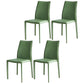 Scandinavian Style Solid Back Dining Chairs Leather Dining Armless Side Chairs Light Green 4 Piece Set Clearhalo ' kitchen&dining_furn' 'Dining Chairs' 'Dining Tables & Seating' 'dining_chair' 'furn' 'furn_dining_chair' 'Furniture' 'furniture_dining_chair' 'Kitchen & Dining Furniture' 'kitchen' 3741565