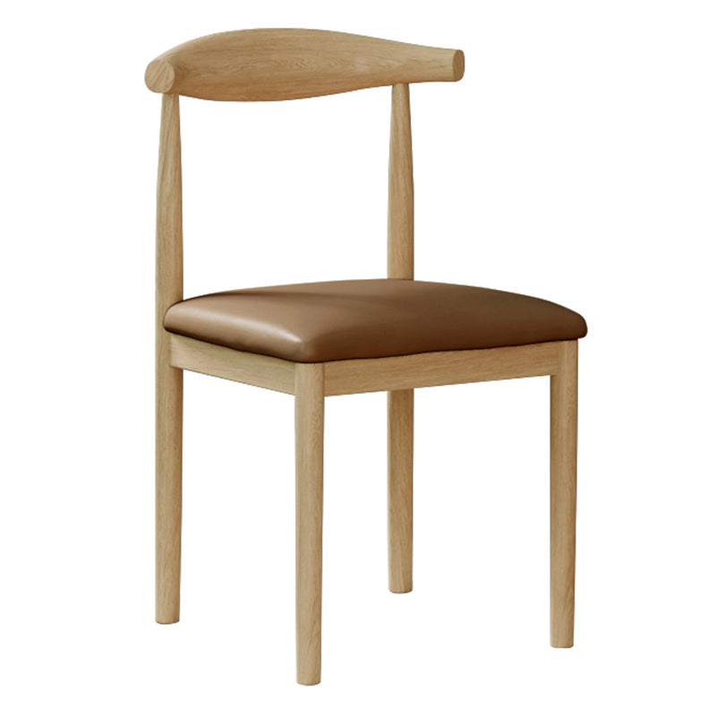 Contemporary Style Metal Chair Set Open Back Side Kitchen Dining Rooms Chair Natural Brown 1 Piece Clearhalo ' kitchen&dining_furn' 'Dining Chairs' 'Dining Tables & Seating' 'dining_chair' 'furn' 'furn_dining_chair' 'Furniture' 'furniture_dining_chair' 'Kitchen & Dining Furniture' 'kitchen' 3741575