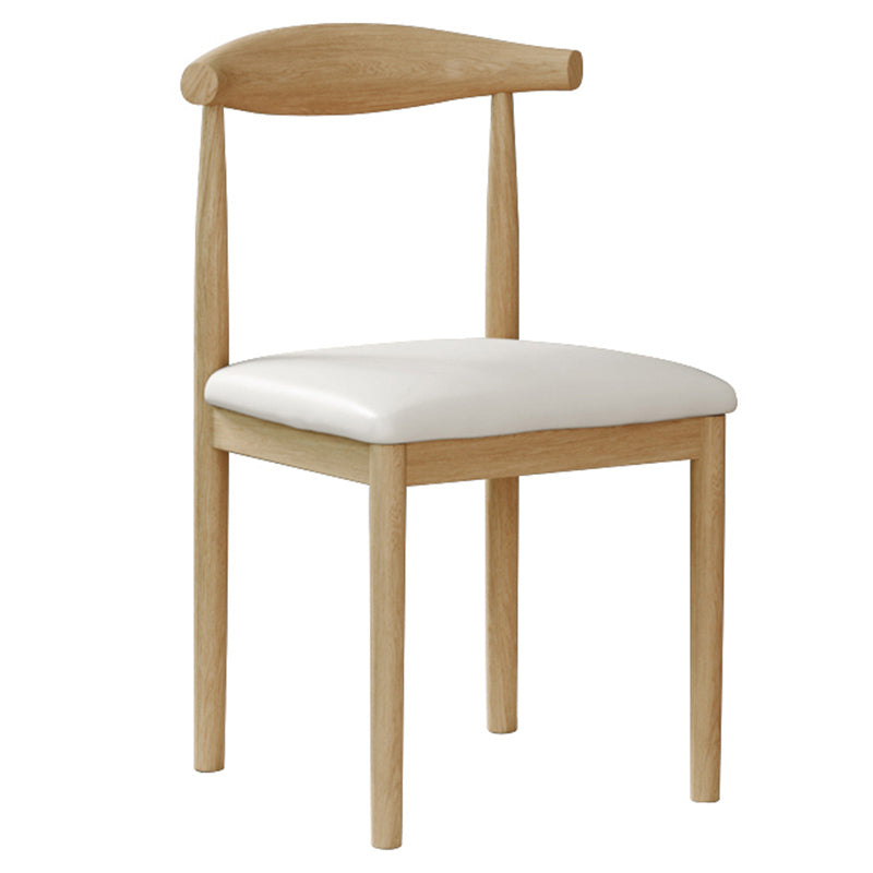 Contemporary Style Metal Chair Set Open Back Side Kitchen Dining Rooms Chair Natural White 1 Piece Clearhalo ' kitchen&dining_furn' 'Dining Chairs' 'Dining Tables & Seating' 'dining_chair' 'furn' 'furn_dining_chair' 'Furniture' 'furniture_dining_chair' 'Kitchen & Dining Furniture' 'kitchen' 3741580