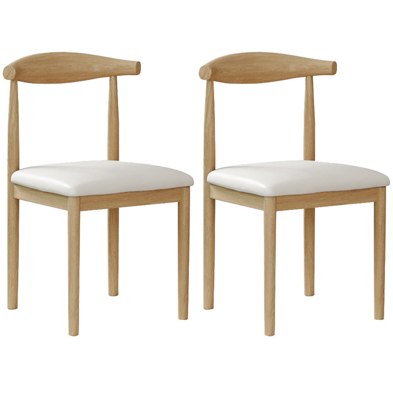 Contemporary Style Metal Chair Set Open Back Side Kitchen Dining Rooms Chair Natural White 2 Piece Set Clearhalo ' kitchen&dining_furn' 'Dining Chairs' 'Dining Tables & Seating' 'dining_chair' 'furn' 'furn_dining_chair' 'Furniture' 'furniture_dining_chair' 'Kitchen & Dining Furniture' 'kitchen' 3741582