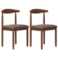 Contemporary Style Metal Chair Set Open Back Side Kitchen Dining Rooms Chair Walnut Dark Brown 2 Piece Set Clearhalo ' kitchen&dining_furn' 'Dining Chairs' 'Dining Tables & Seating' 'dining_chair' 'furn' 'furn_dining_chair' 'Furniture' 'furniture_dining_chair' 'Kitchen & Dining Furniture' 'kitchen' 3741600