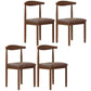 Contemporary Style Metal Chair Set Open Back Side Kitchen Dining Rooms Chair Walnut Dark Brown 4 Piece Set Clearhalo ' kitchen&dining_furn' 'Dining Chairs' 'Dining Tables & Seating' 'dining_chair' 'furn' 'furn_dining_chair' 'Furniture' 'furniture_dining_chair' 'Kitchen & Dining Furniture' 'kitchen' 3741601