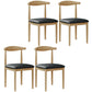 Contemporary Style Metal Chair Set Open Back Side Kitchen Dining Rooms Chair Natural Black 4 Piece Set Clearhalo ' kitchen&dining_furn' 'Dining Chairs' 'Dining Tables & Seating' 'dining_chair' 'furn' 'furn_dining_chair' 'Furniture' 'furniture_dining_chair' 'Kitchen & Dining Furniture' 'kitchen' 3741604