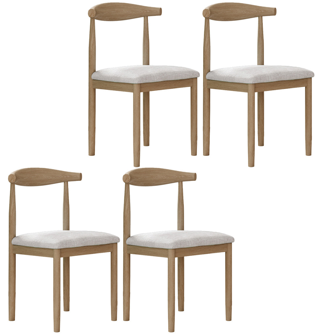 Contemporary Style Metal Chair Set Open Back Side Kitchen Dining Rooms Chair Natural Gray 4 Piece Set Clearhalo ' kitchen&dining_furn' 'Dining Chairs' 'Dining Tables & Seating' 'dining_chair' 'furn' 'furn_dining_chair' 'Furniture' 'furniture_dining_chair' 'Kitchen & Dining Furniture' 'kitchen' 3741610