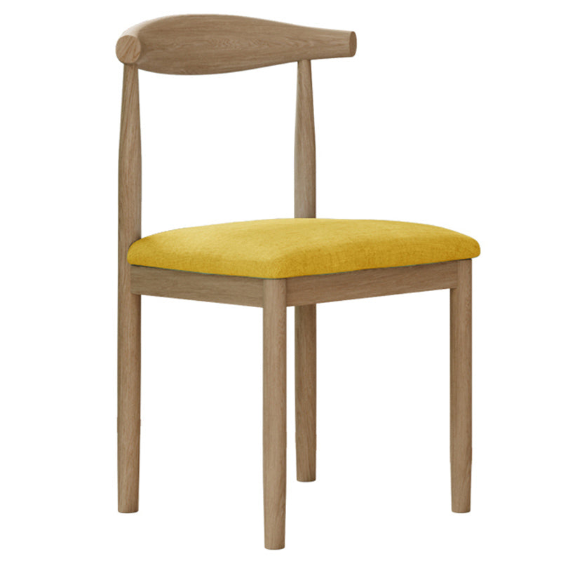 Contemporary Style Metal Chair Set Open Back Side Kitchen Dining Rooms Chair Natural Yellow 1 Piece Clearhalo ' kitchen&dining_furn' 'Dining Chairs' 'Dining Tables & Seating' 'dining_chair' 'furn' 'furn_dining_chair' 'Furniture' 'furniture_dining_chair' 'Kitchen & Dining Furniture' 'kitchen' 3741614