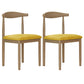 Contemporary Style Metal Chair Set Open Back Side Kitchen Dining Rooms Chair Natural Yellow 2 Piece Set Clearhalo ' kitchen&dining_furn' 'Dining Chairs' 'Dining Tables & Seating' 'dining_chair' 'furn' 'furn_dining_chair' 'Furniture' 'furniture_dining_chair' 'Kitchen & Dining Furniture' 'kitchen' 3741615