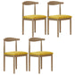 Contemporary Style Metal Chair Set Open Back Side Kitchen Dining Rooms Chair Natural Yellow 4 Piece Set Clearhalo ' kitchen&dining_furn' 'Dining Chairs' 'Dining Tables & Seating' 'dining_chair' 'furn' 'furn_dining_chair' 'Furniture' 'furniture_dining_chair' 'Kitchen & Dining Furniture' 'kitchen' 3741616