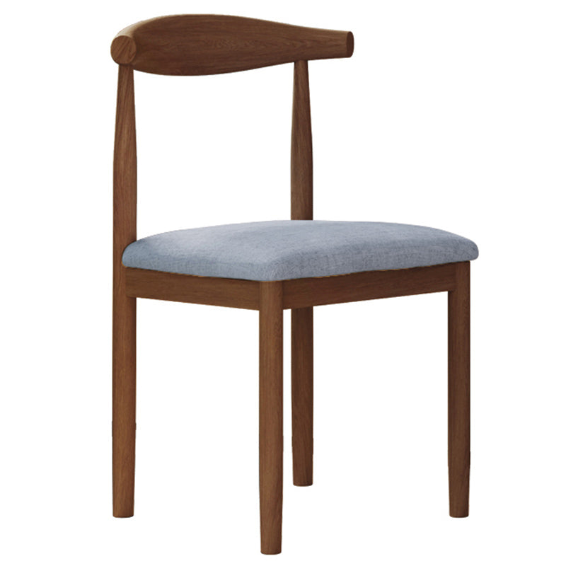 Contemporary Style Metal Chair Set Open Back Side Kitchen Dining Rooms Chair Walnut Blue 1 Piece Clearhalo ' kitchen&dining_furn' 'Dining Chairs' 'Dining Tables & Seating' 'dining_chair' 'furn' 'furn_dining_chair' 'Furniture' 'furniture_dining_chair' 'Kitchen & Dining Furniture' 'kitchen' 3741620