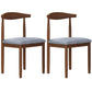 Contemporary Style Metal Chair Set Open Back Side Kitchen Dining Rooms Chair Walnut Blue 2 Piece Set Clearhalo ' kitchen&dining_furn' 'Dining Chairs' 'Dining Tables & Seating' 'dining_chair' 'furn' 'furn_dining_chair' 'Furniture' 'furniture_dining_chair' 'Kitchen & Dining Furniture' 'kitchen' 3741621