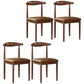 Contemporary Style Metal Chair Set Open Back Side Kitchen Dining Rooms Chair Walnut Brown 4 Piece Set Clearhalo ' kitchen&dining_furn' 'Dining Chairs' 'Dining Tables & Seating' 'dining_chair' 'furn' 'furn_dining_chair' 'Furniture' 'furniture_dining_chair' 'Kitchen & Dining Furniture' 'kitchen' 3741625