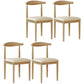 Contemporary Style Metal Chair Set Open Back Side Kitchen Dining Rooms Chair Natural Beige 4 Piece Set Clearhalo ' kitchen&dining_furn' 'Dining Chairs' 'Dining Tables & Seating' 'dining_chair' 'furn' 'furn_dining_chair' 'Furniture' 'furniture_dining_chair' 'Kitchen & Dining Furniture' 'kitchen' 3741628