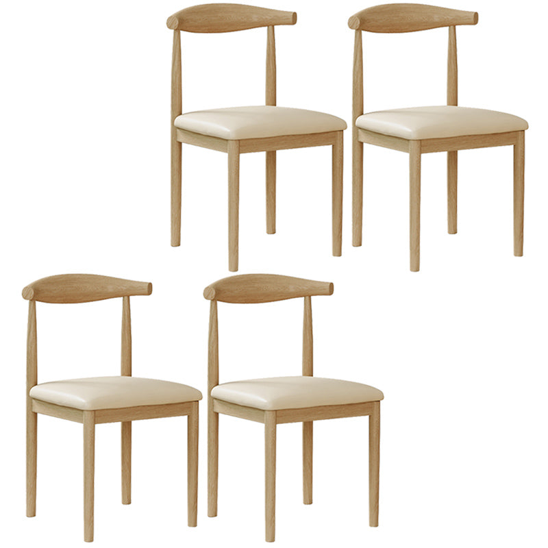 Contemporary Style Metal Chair Set Open Back Side Kitchen Dining Rooms Chair Natural Beige 4 Piece Set Clearhalo ' kitchen&dining_furn' 'Dining Chairs' 'Dining Tables & Seating' 'dining_chair' 'furn' 'furn_dining_chair' 'Furniture' 'furniture_dining_chair' 'Kitchen & Dining Furniture' 'kitchen' 3741628
