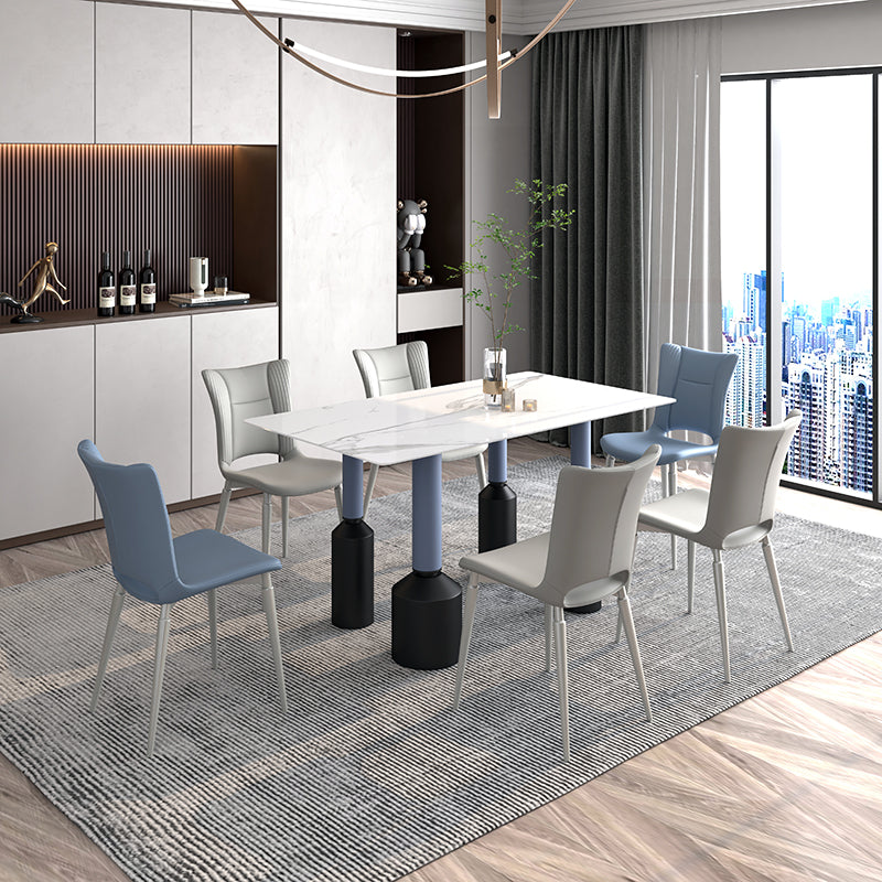 Contemporary Metal Armless Dining Room Chairs Open Back Dining Side Chair for Home Use Clearhalo ' kitchen&dining_furn' 'Dining Chairs' 'Dining Tables & Seating' 'dining_chair' 'furn' 'furn_dining_chair' 'Furniture' 'furniture_dining_chair' 'Kitchen & Dining Furniture' 'kitchen' 3741638