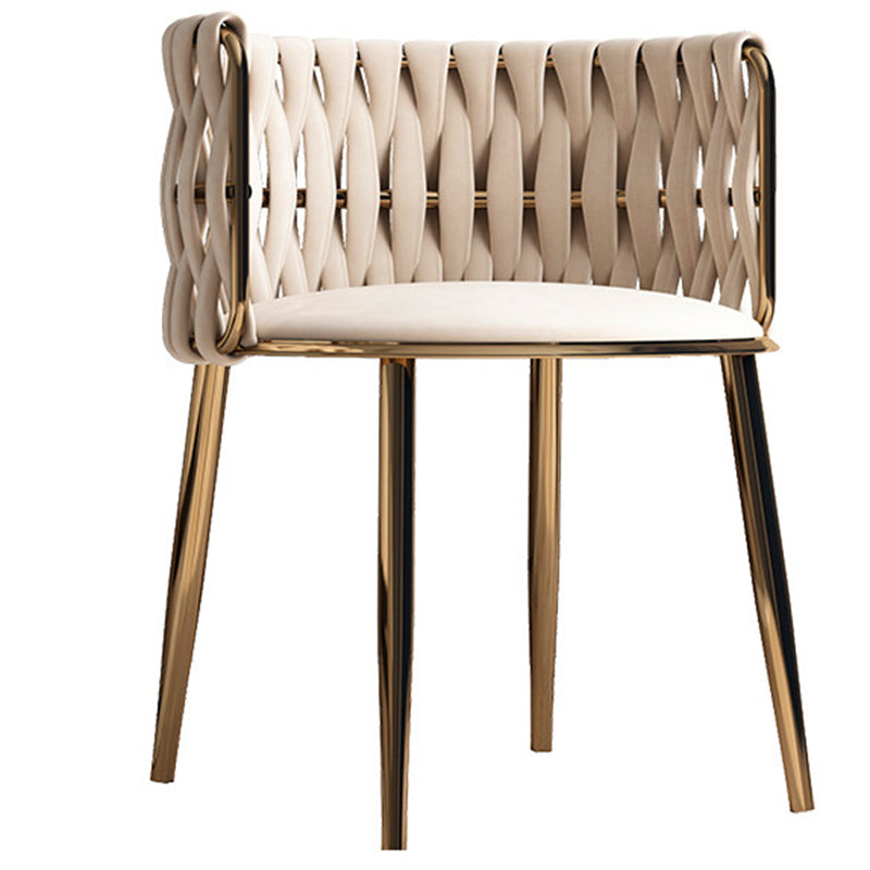 Contemporary Metal Dining Room Armchairs Upholstered Side Chairs for Home Use Clearhalo ' kitchen&dining_furn' 'Dining Chairs' 'Dining Tables & Seating' 'dining_chair' 'furn' 'furn_dining_chair' 'Furniture' 'furniture_dining_chair' 'Kitchen & Dining Furniture' 'kitchen' 3741659