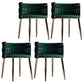 Contemporary Metal Dining Room Armchairs Upholstered Side Chairs for Home Use Blackish Green 4 Piece Set Clearhalo ' kitchen&dining_furn' 'Dining Chairs' 'Dining Tables & Seating' 'dining_chair' 'furn' 'furn_dining_chair' 'Furniture' 'furniture_dining_chair' 'Kitchen & Dining Furniture' 'kitchen' 3741666