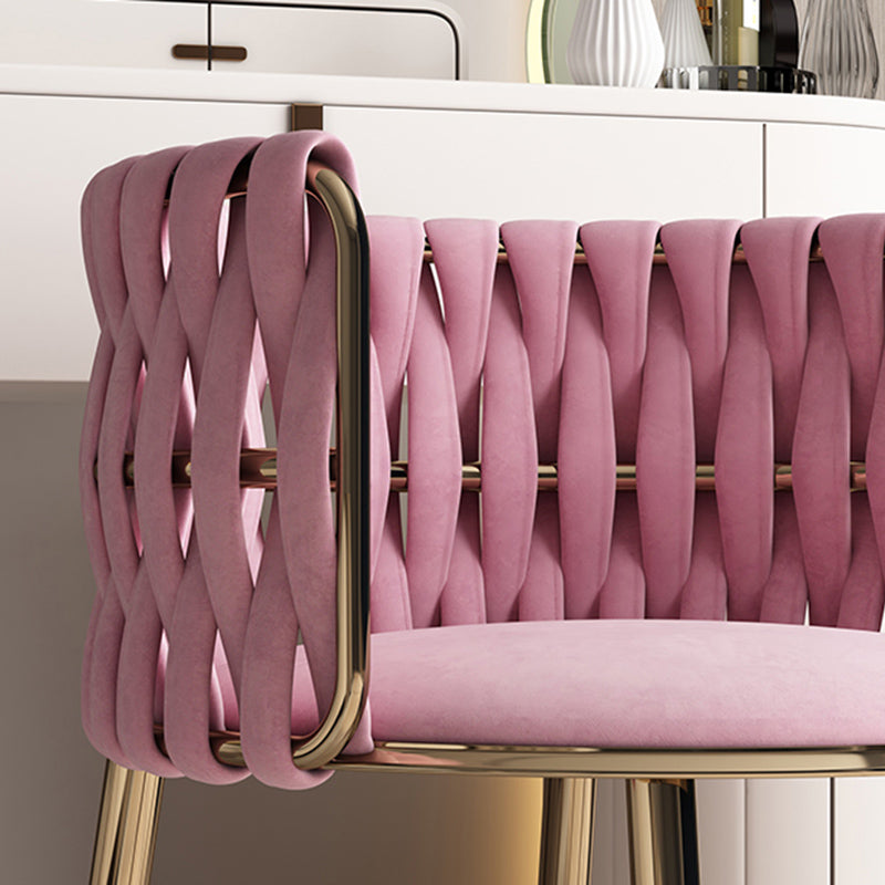 Contemporary Metal Dining Room Armchairs Upholstered Side Chairs for Home Use Clearhalo ' kitchen&dining_furn' 'Dining Chairs' 'Dining Tables & Seating' 'dining_chair' 'furn' 'furn_dining_chair' 'Furniture' 'furniture_dining_chair' 'Kitchen & Dining Furniture' 'kitchen' 3741667