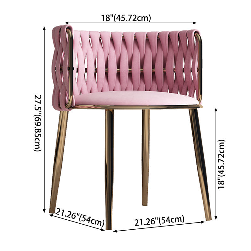 Contemporary Metal Dining Room Armchairs Upholstered Side Chairs for Home Use Clearhalo ' kitchen&dining_furn' 'Dining Chairs' 'Dining Tables & Seating' 'dining_chair' 'furn' 'furn_dining_chair' 'Furniture' 'furniture_dining_chair' 'Kitchen & Dining Furniture' 'kitchen' 3741668