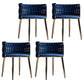 Contemporary Metal Dining Room Armchairs Upholstered Side Chairs for Home Use Blue 4 Piece Set Clearhalo ' kitchen&dining_furn' 'Dining Chairs' 'Dining Tables & Seating' 'dining_chair' 'furn' 'furn_dining_chair' 'Furniture' 'furniture_dining_chair' 'Kitchen & Dining Furniture' 'kitchen' 3741674