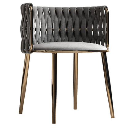 Contemporary Metal Dining Room Armchairs Upholstered Side Chairs for Home Use Light Gray 1 Piece Clearhalo ' kitchen&dining_furn' 'Dining Chairs' 'Dining Tables & Seating' 'dining_chair' 'furn' 'furn_dining_chair' 'Furniture' 'furniture_dining_chair' 'Kitchen & Dining Furniture' 'kitchen' 3741675