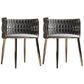 Contemporary Metal Dining Room Armchairs Upholstered Side Chairs for Home Use Light Gray 2 Piece Set Clearhalo ' kitchen&dining_furn' 'Dining Chairs' 'Dining Tables & Seating' 'dining_chair' 'furn' 'furn_dining_chair' 'Furniture' 'furniture_dining_chair' 'Kitchen & Dining Furniture' 'kitchen' 3741676