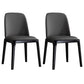 Leather Industrial Restaurant Side Chair Parsons Gray Dining Chair with Black Legs Dark Gray 2 Piece Set Clearhalo ' kitchen&dining_furn' 'Dining Chairs' 'Dining Tables & Seating' 'dining_chair' 'furn' 'furn_dining_chair' 'Furniture' 'furniture_dining_chair' 'Kitchen & Dining Furniture' 'kitchen' 3741690