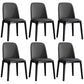 Leather Industrial Restaurant Side Chair Parsons Gray Dining Chair with Black Legs Dark Gray 6 Piece Set Clearhalo ' kitchen&dining_furn' 'Dining Chairs' 'Dining Tables & Seating' 'dining_chair' 'furn' 'furn_dining_chair' 'Furniture' 'furniture_dining_chair' 'Kitchen & Dining Furniture' 'kitchen' 3741694