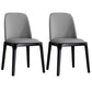 Leather Industrial Restaurant Side Chair Parsons Gray Dining Chair with Black Legs Light Gray 2 Piece Set Clearhalo ' kitchen&dining_furn' 'Dining Chairs' 'Dining Tables & Seating' 'dining_chair' 'furn' 'furn_dining_chair' 'Furniture' 'furniture_dining_chair' 'Kitchen & Dining Furniture' 'kitchen' 3741697