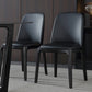 Leather Industrial Restaurant Side Chair Parsons Gray Dining Chair with Black Legs Clearhalo ' kitchen&dining_furn' 'Dining Chairs' 'Dining Tables & Seating' 'dining_chair' 'furn' 'furn_dining_chair' 'Furniture' 'furniture_dining_chair' 'Kitchen & Dining Furniture' 'kitchen' 3741698