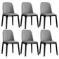 Leather Industrial Restaurant Side Chair Parsons Gray Dining Chair with Black Legs Light Gray 6 Piece Set Clearhalo ' kitchen&dining_furn' 'Dining Chairs' 'Dining Tables & Seating' 'dining_chair' 'furn' 'furn_dining_chair' 'Furniture' 'furniture_dining_chair' 'Kitchen & Dining Furniture' 'kitchen' 3741700